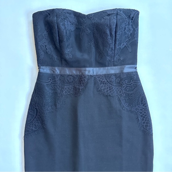 LULUS READY TO WOW BLACK LACE STRAPLESS BODYCON LBD MINI DRESS. SzS - Picture 12 of 12